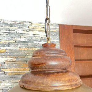 2 Lámparas Galponeras de Bronce y Madera - imagen 7