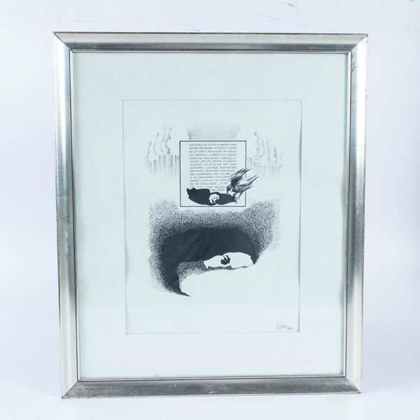 Lote anterior: Tinta firmada Olivera con detalles en la pintura del marco