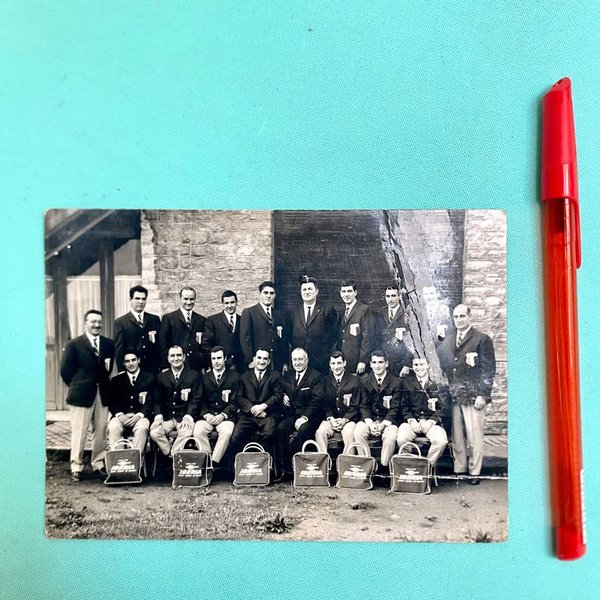 Foto Original Autografiada Plantel Campeón Pelota Vasca Montevideo 1966 - imagen 1