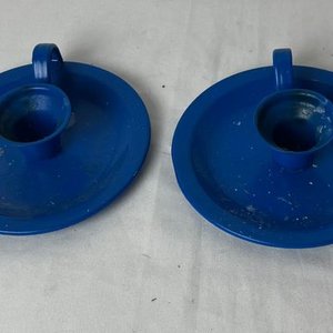 Lote siguiente: Par de Palmatorias Esmaltadas Azules