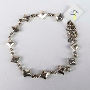 Pulsera de Plata con Diseño de Rombo - imagen 1