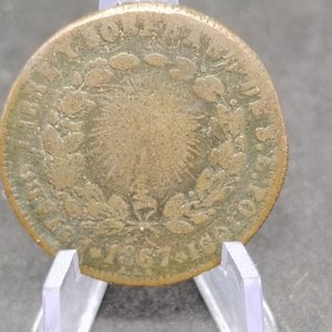 Moneda Mexicana 1/4 Real de Cobre de 1867, Ceca San Luis Potosí - imagen 5
