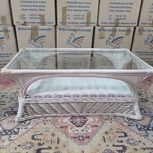 Mesa Ratán con Tapa de Vidrio Biselado - imagen 7