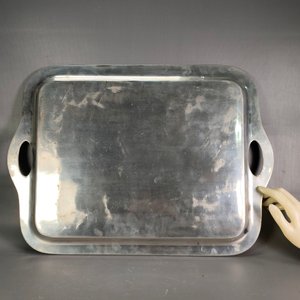 Bandeja Rectangular de Metal con Vidrio Protector y Asas - imagen 5