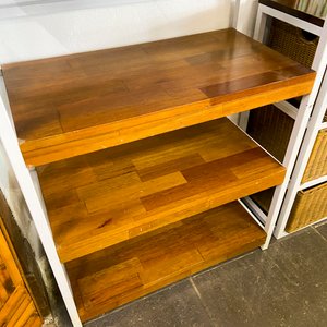 Estantería Blanca con Estantes de Madera - imagen 2