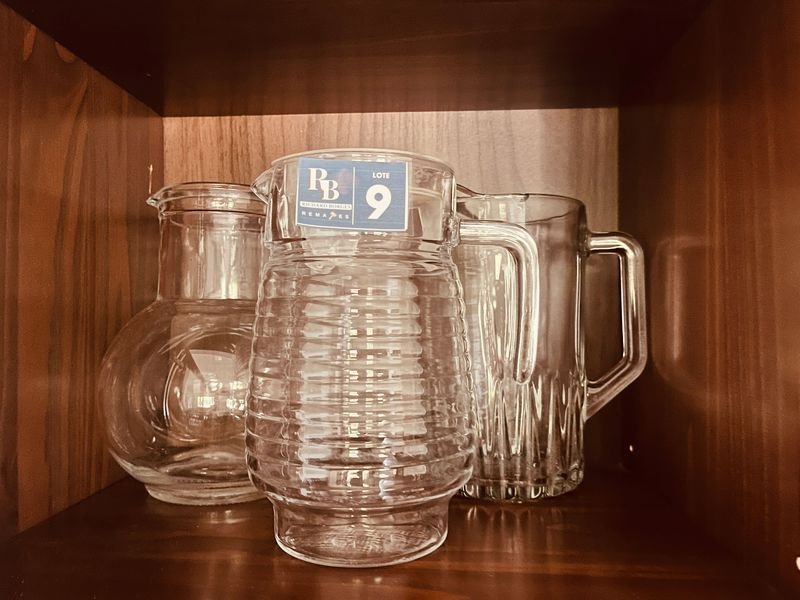 Jarras de Vidrio Transparentes con Asa