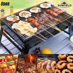Parrillín Portátil Plegable con Bandeja Extraíble - imagen 3