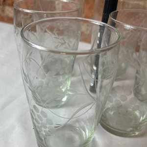 Juego de 6 Vasos de Cristal Tallados con Diseño Floral - imagen 5