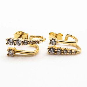 Tornillos de Plata con Baño de Oro y Piedras - imagen 2
