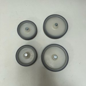 Set de 4 Ruedas Macizas para Carro o Mobiliario - imagen 1