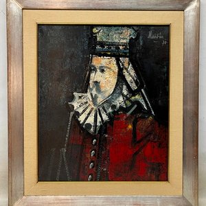 Oleo sobre tela "Rey" de Vicente Martín, 1970 - imagen 2