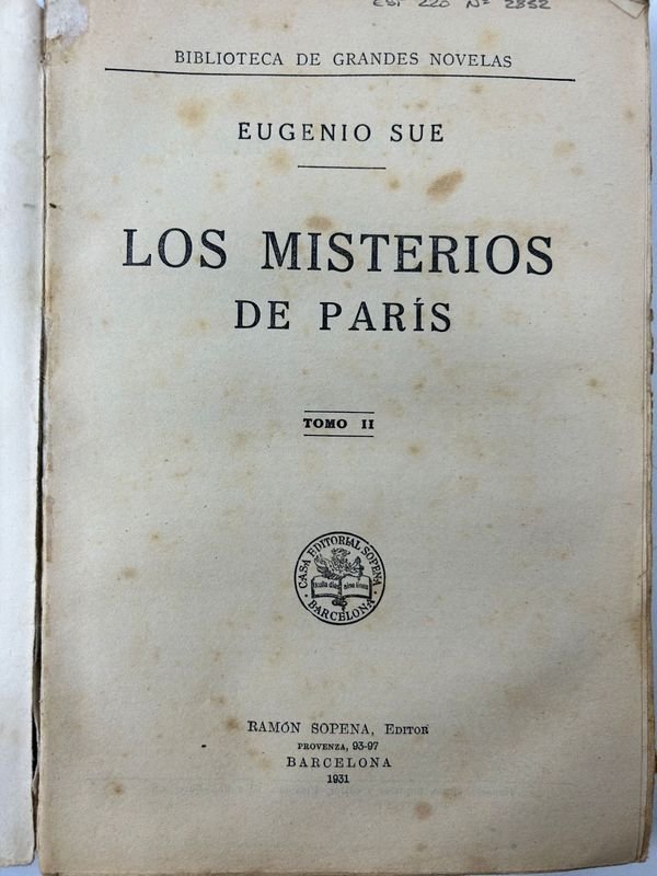 Libros de Eugenio Sue - Los misterios de Paris - Barcelona 1931 - imagen 3
