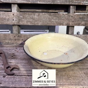 Palangana Antigua Esmaltada con Llave de Metal - imagen 4
