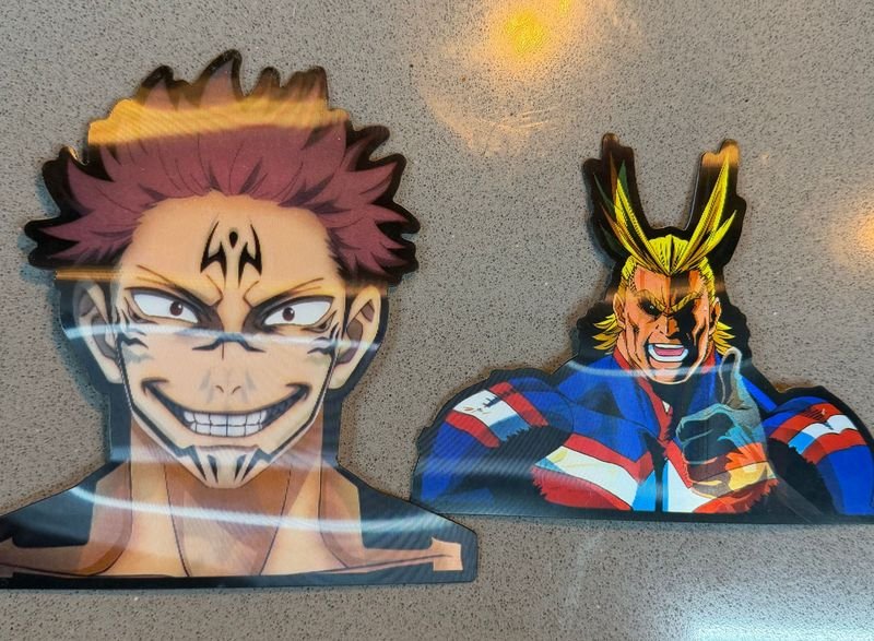 Stickers de Personajes de Anime: Sukuna y All Might