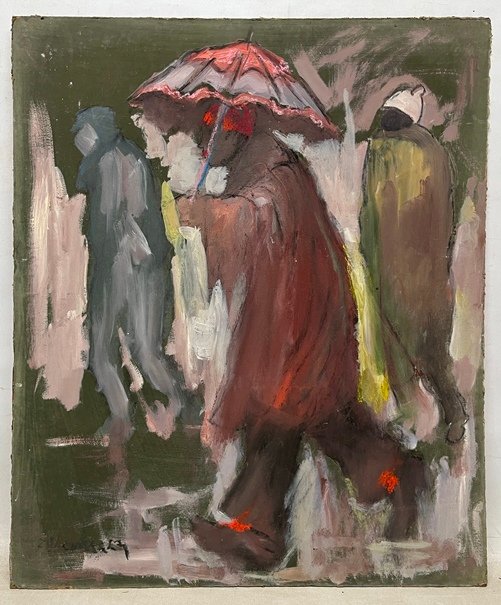 Lote siguiente: Pintura de Eduardo Vernazza: "Dia de lluvia"