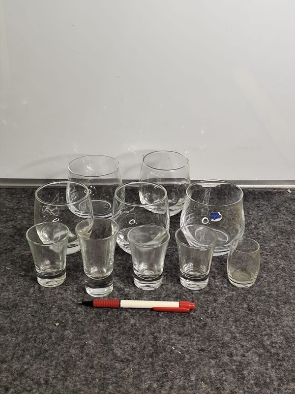 Set de Vasos y Shots de Cristal Transparente