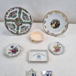 Lote de 8 Piezas: Platos Decorativos, Ceniceros Publicitarios y Azulejos Holandeses - imagen 1