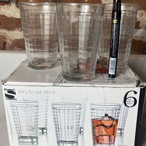Juego de 6 Vasos de Vidrio Facetado Stylesetter Hoboken - imagen 3