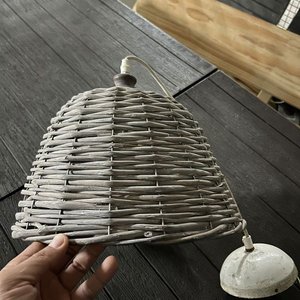 Lámpara Colgante de Mimbre Tejido - 35cm Diámetro - imagen 2