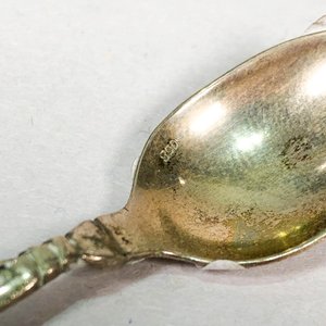 Seis Cucharitas de Plata con Cabo Labrado - imagen 3