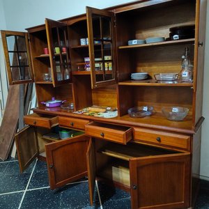 Modular de Madera Maciza Pino con Vitrinas, Cajones y Puertas - imagen 6