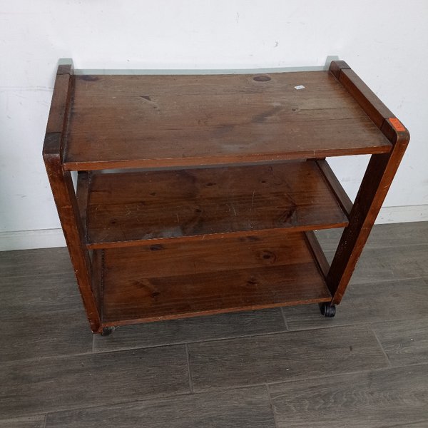 Rack de Madera con Ruedas - 76x40x70cm