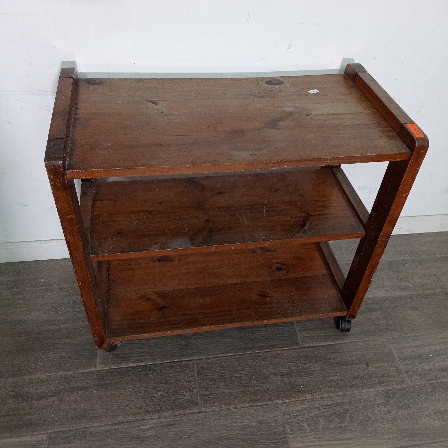 Rack de Madera con Ruedas - 76x40x70cm