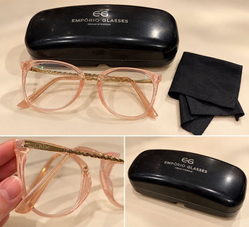 Lentes Oftálmicos Emporio Glasses Urban Eyewear Rosados con Estuche