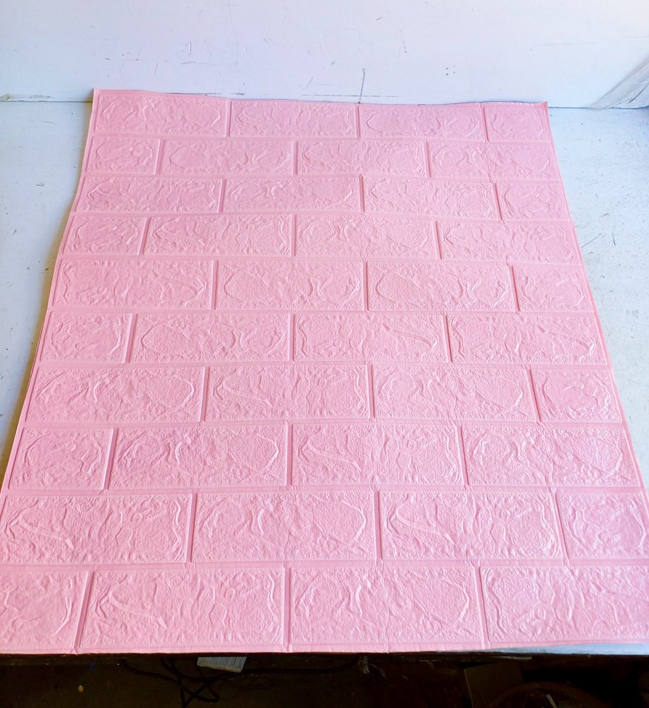 45 Placas Decorativas Adhesivas Estilo Ladrillo Rosado 70x77 cm