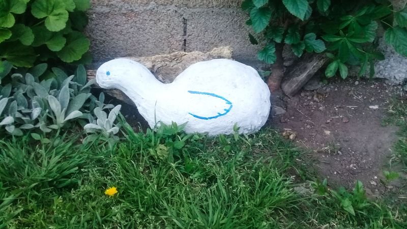 Lote siguiente: Figura decorativa de jardín cisne de concreto grande