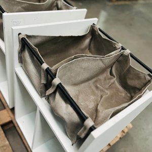 Juego de 2 Organizadores Blancos con Bolsas de Tela - imagen 4