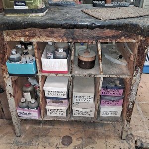Lote de 2 Mesas de Trabajo de Madera - imagen 2