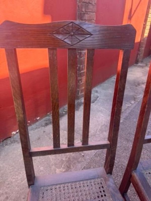 Sillas de Madera con Almohadones y Esterillado - imagen 3