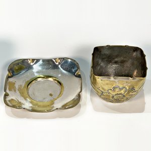 Dos Monturas Metálicas para Compoteras con Decoración Floral - imagen 4