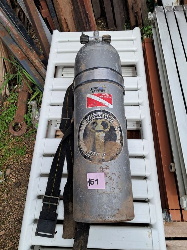 Tanque de Buceo Vintage Aqua-Lung con Arnés