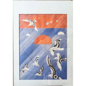 Lote siguiente: Obra "Aves" de Juan Falkenstein, Técnica Mixta, 90 x 68 cm