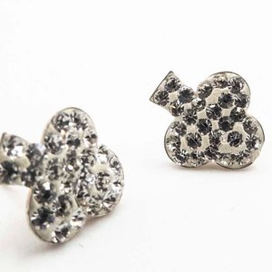 Par de Tornillos "Trébol" con Piedras y Plata - imagen 2