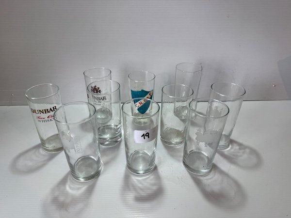 Lote de 10 Vasos Altos de Vidrio con Diseños Variados - imagen 1