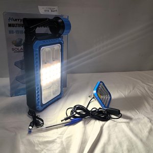 Foco LED Multifunción Recargable Solar y Corriente con Linterna y Panel Independiente - imagen 5