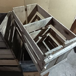 Lote de 12 Cajones de Madera Rústicos para Almacenamiento o Decoración - imagen 7