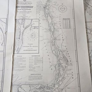Plano de Navegación Río Uruguay: Desembocadura a Concepción (1936) - 3 Láminas - imagen 6