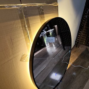 Espejo Redondo con Luz LED y Desempañador, Marco Metálico, 60cm - imagen 4
