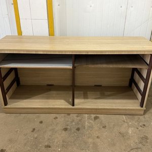 Mostrador Mueble Madera Clara con Estantes y Tapa Desmontable - imagen 5