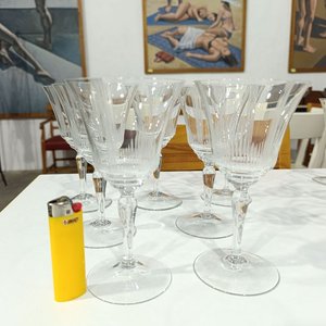 Copas de Cristal Tallado Estilo Cáliz Acampanado - imagen 2