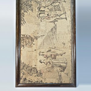 Cuadro Gobelino "Personajes de Época en Parque" - Sin Marco - imagen 3