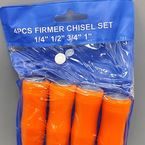 Juego de 4 Formones para Madera con Mangos Naranjas - imagen 2