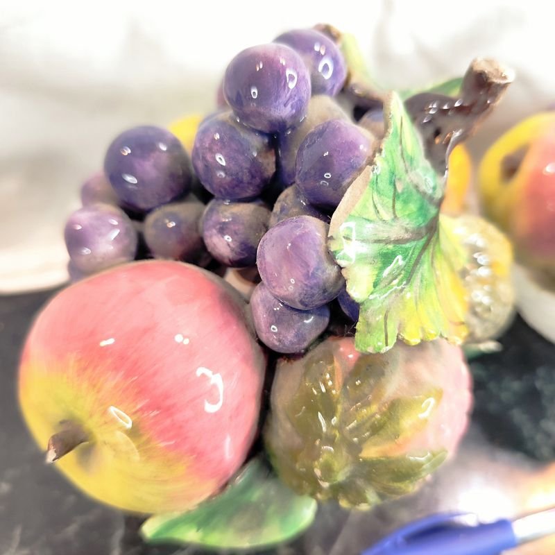 Adornos frutales en loza italiana - imagen 2
