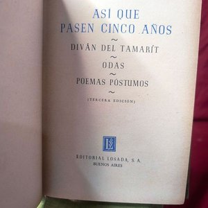 Obras Completas de Federico García Lorca - 7 Tomos - Editorial Losada (1944) - imagen 8