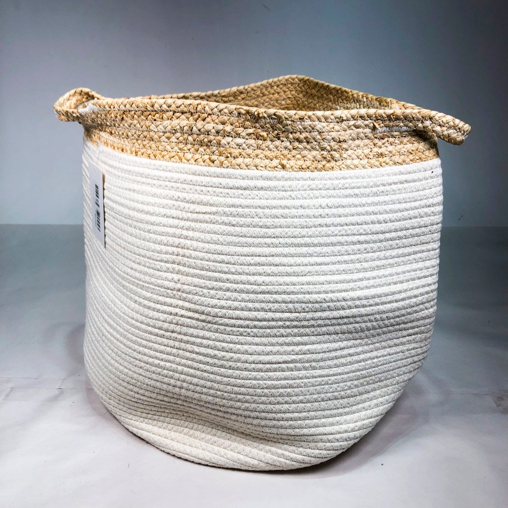 Cesto CRETA de Algodón Orgánico - 35 x 40 cm