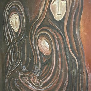 Obra de Arte "Composición Figurativa" Firmada S. Palas, 1984 - imagen 2